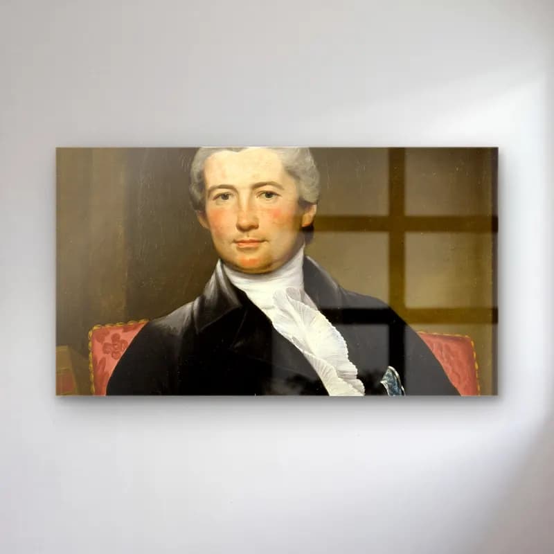 Joseph Wright – Portrait Of General Giles cam tablo — Joseph Wright – Portrait Of General Giles — yağlı boya erkek portresi