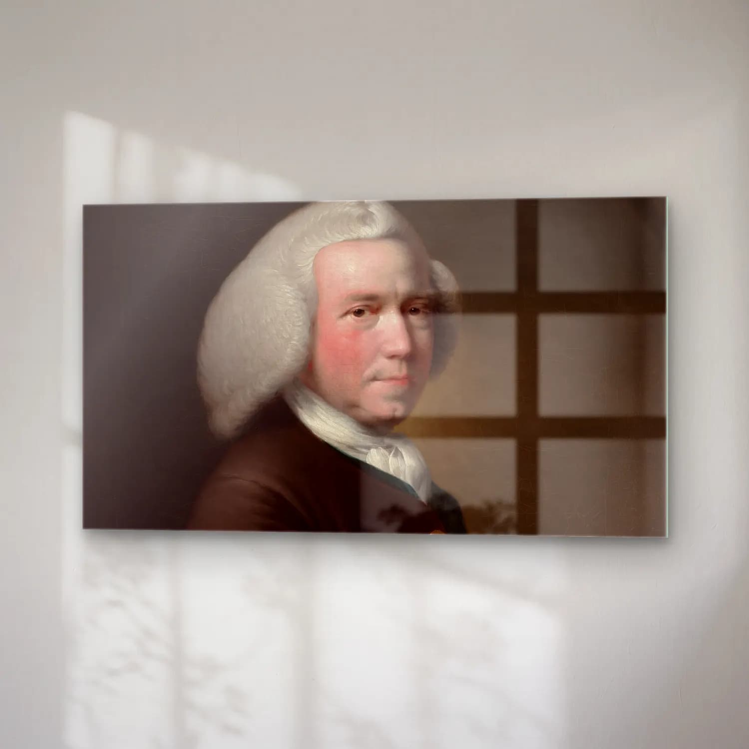 Joseph Wright – Portrait of Mr. William Chase, Sr. (ca. 1760–65) cam tablo — sağ açıdan görünüm