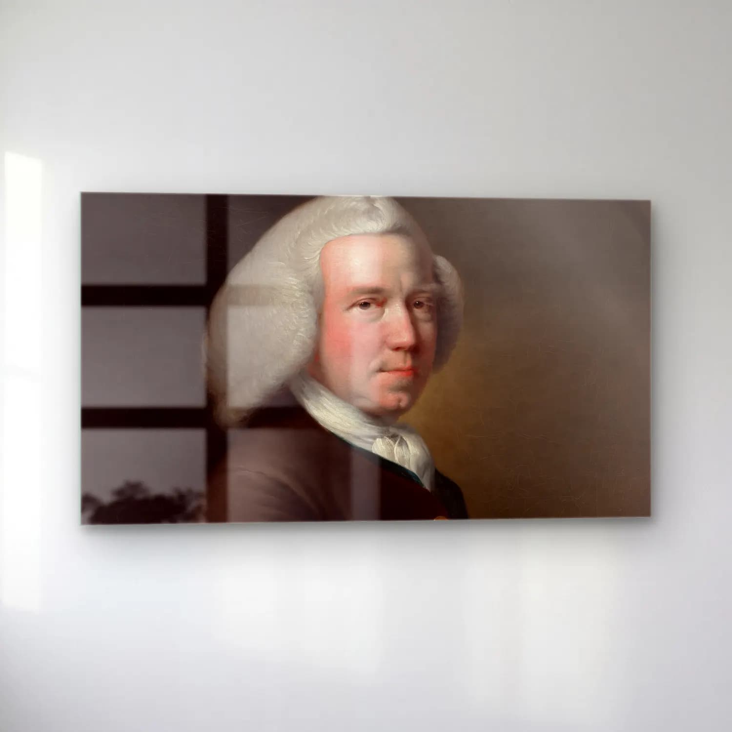 Joseph Wright – Portrait of Mr. William Chase, Sr. (ca. 1760–65) cam tablo — sol açıdan görünüm