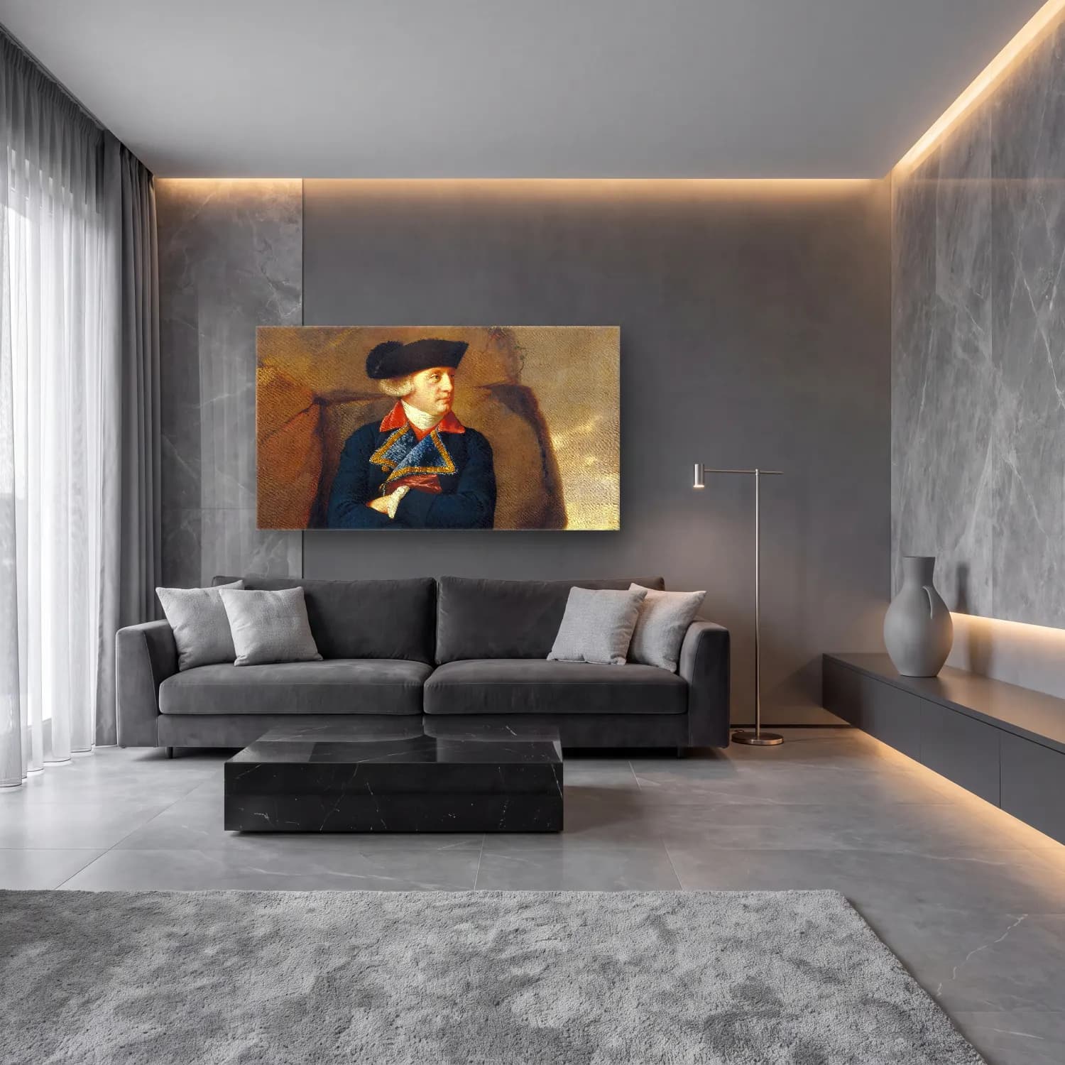 Joseph Wright – Portrait of a Gentleman cam tablo — lüks salon duvarında