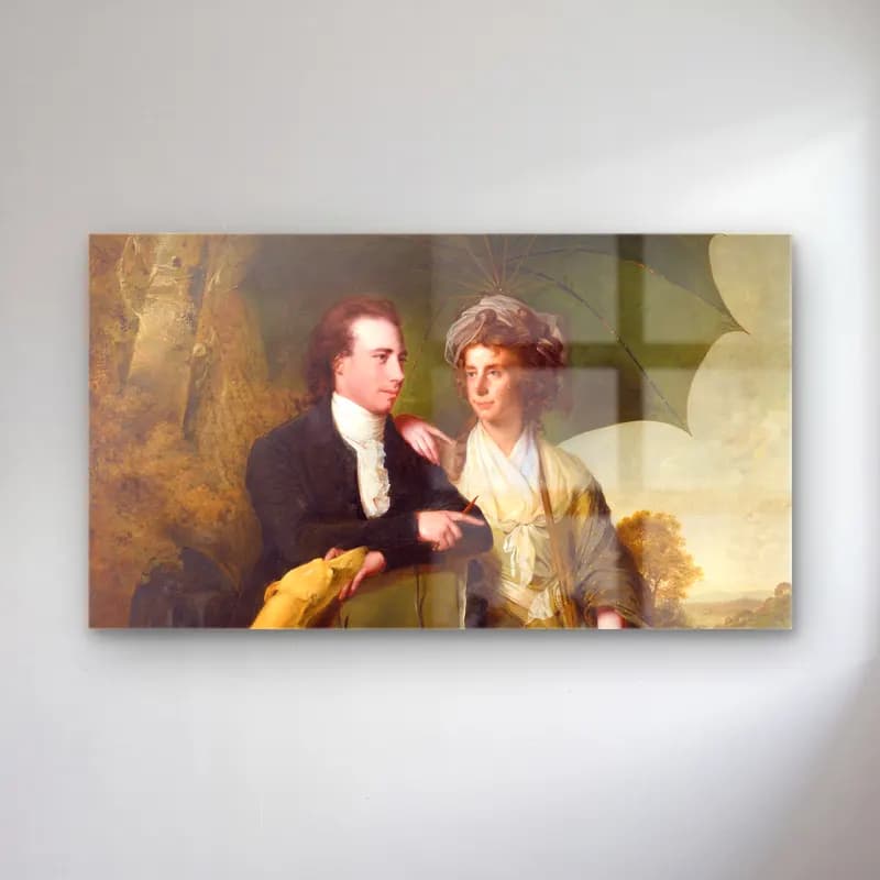 Joseph Wright – The Rev. And Mrs. Thomas Gisborne, Of Yoxhall Lodge,… cam tablo — Joseph Wright – The Rev. And Mrs. Thomas Gisborne, Of Yoxhall Lodge,… — yağlı boya aşıklar