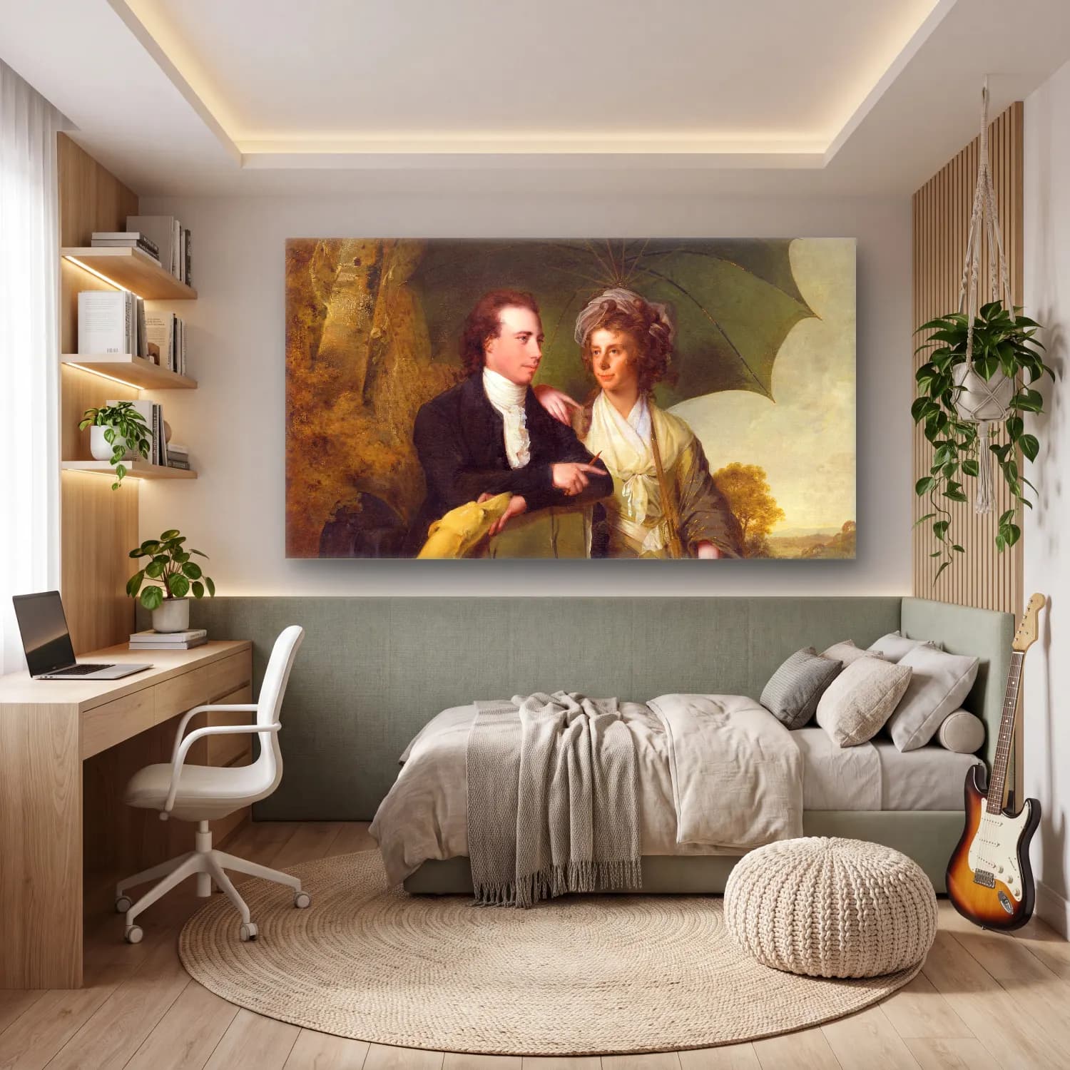 Joseph Wright – The Rev. And Mrs. Thomas Gisborne, Of Yoxhall Lodge,… cam tablo — genç odasında