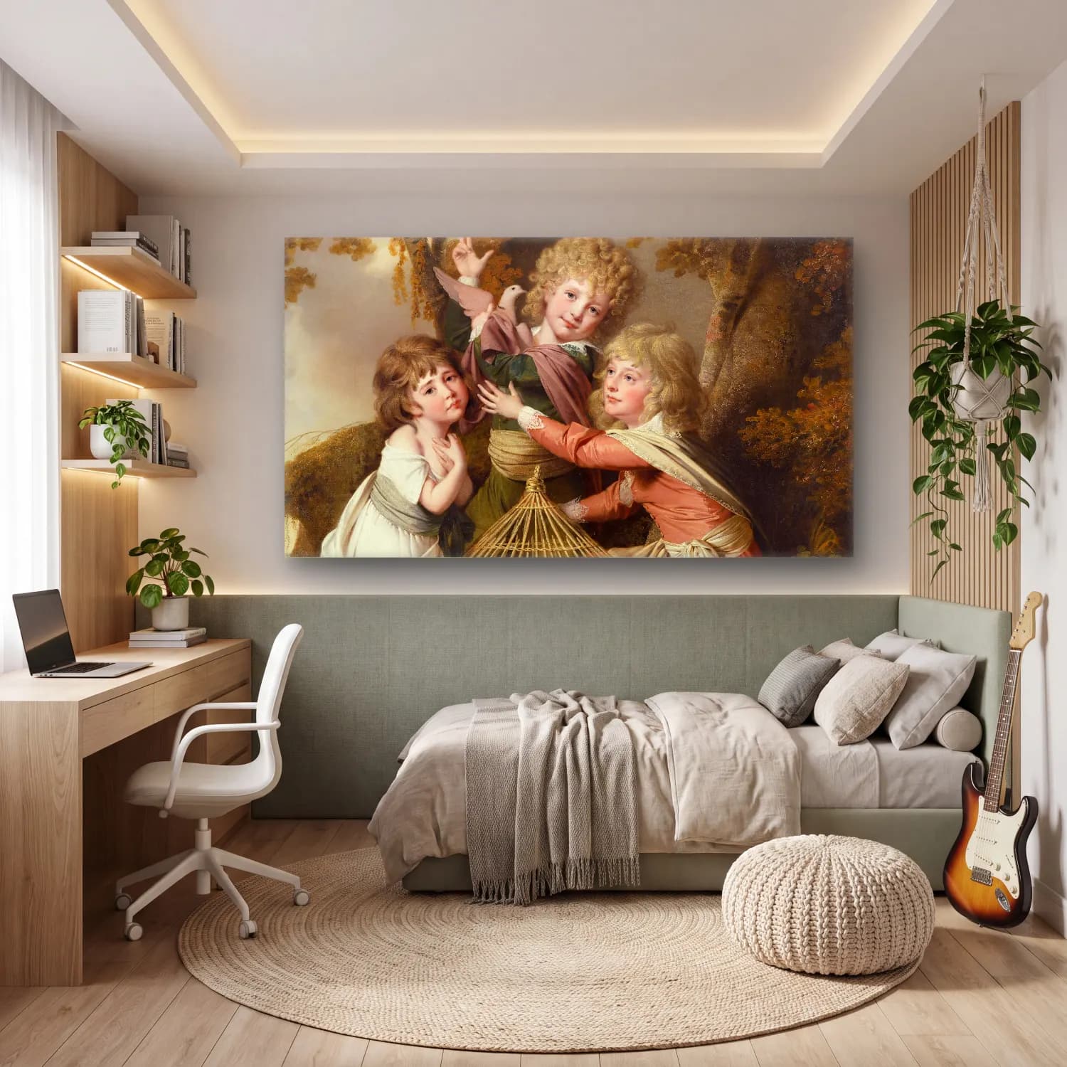 Joseph Wright – The Synnot Children cam tablo — genç odasında