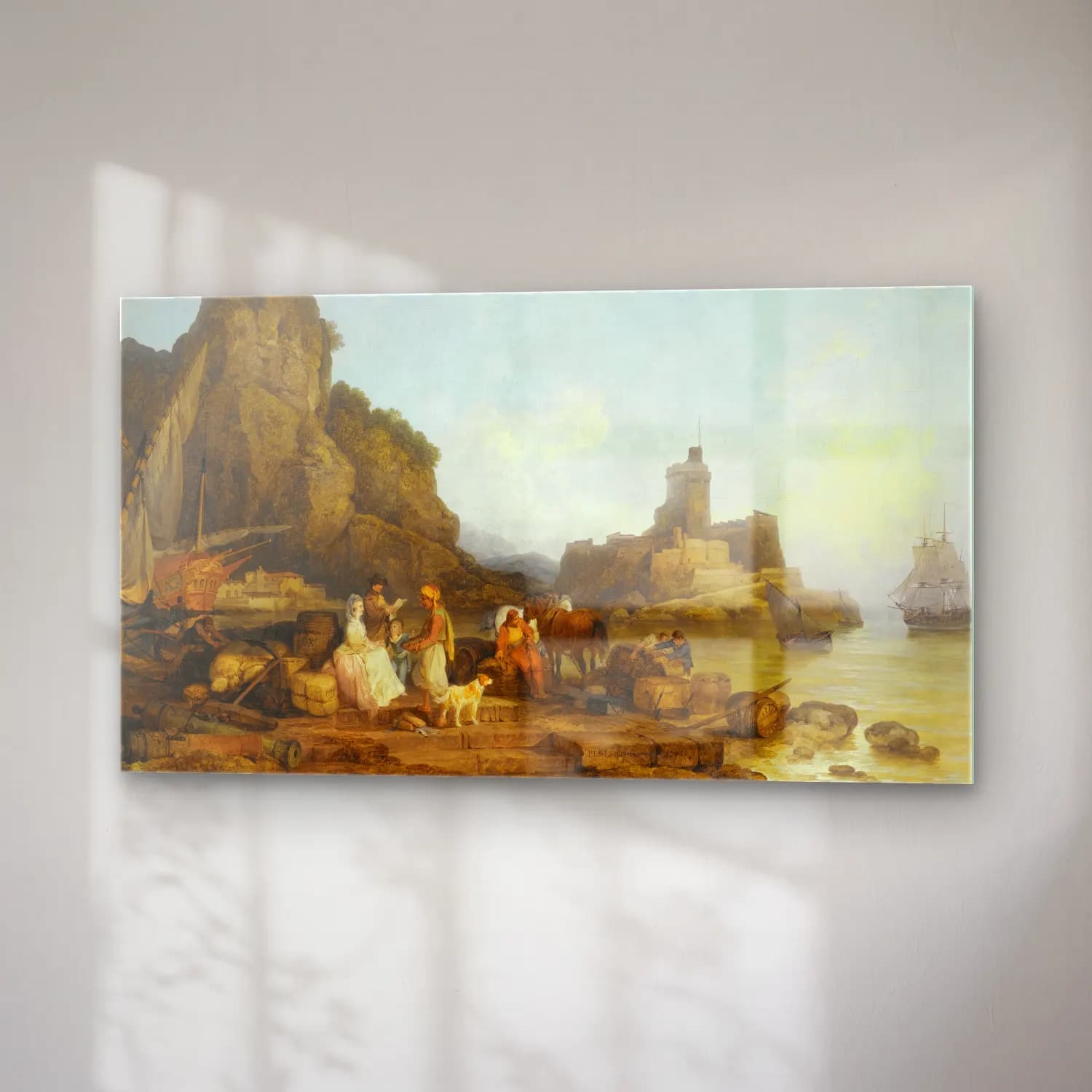 Philip James de Loutherbourg – A Sea Port In The Levant, Morning cam tablo — sağ açıdan görünüm