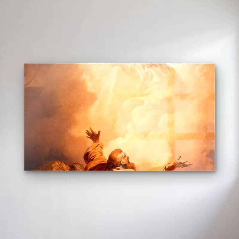 Philip James de Loutherbourg – Christ Appearing To The Disciples At Emmaus cam tablo — Philip James de Loutherbourg – Christ Appearing To The Disciples At Emmaus — yağlı boya dini sahne