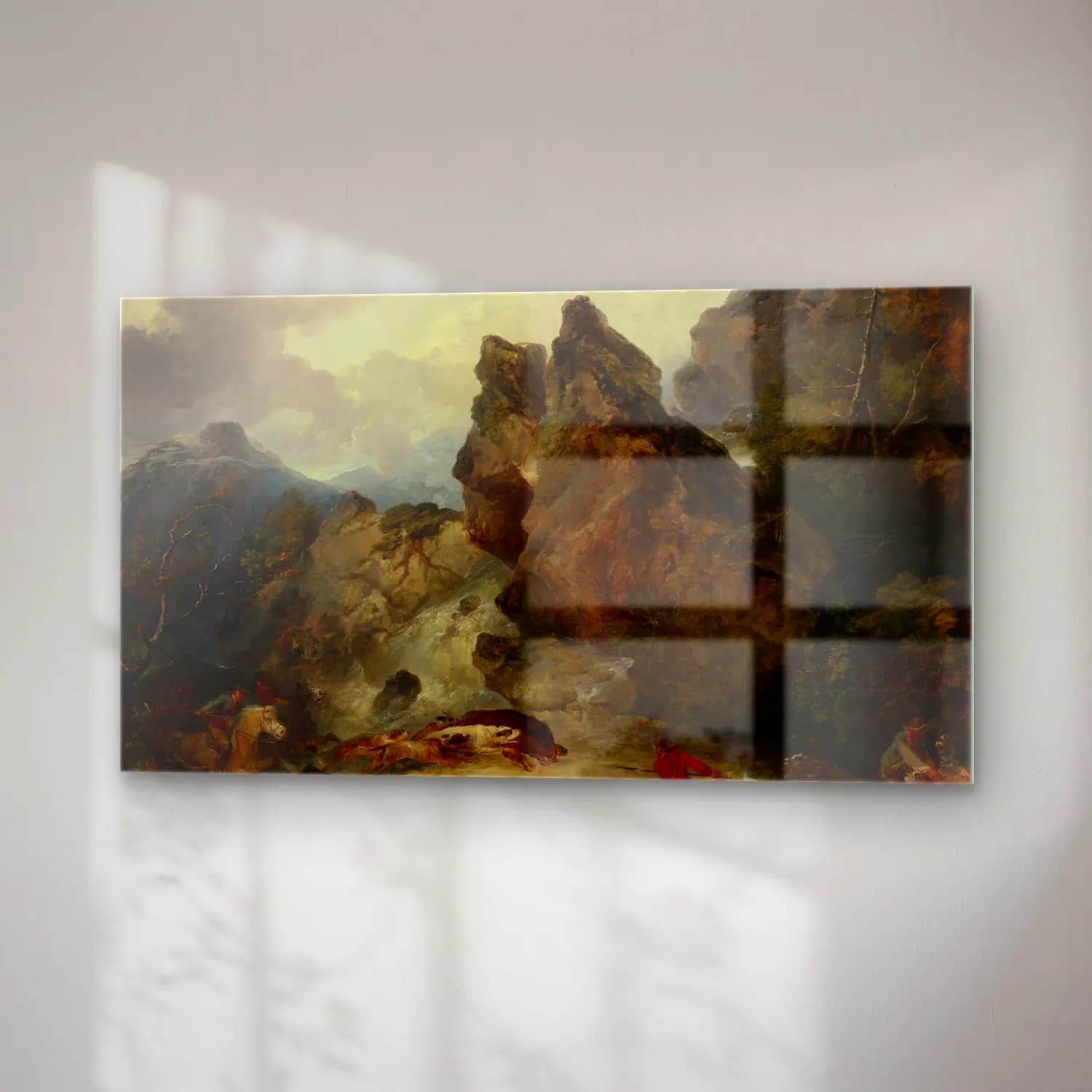 Philip James de Loutherbourg – Landscape with Boar Hunt cam tablo — sağ açıdan görünüm