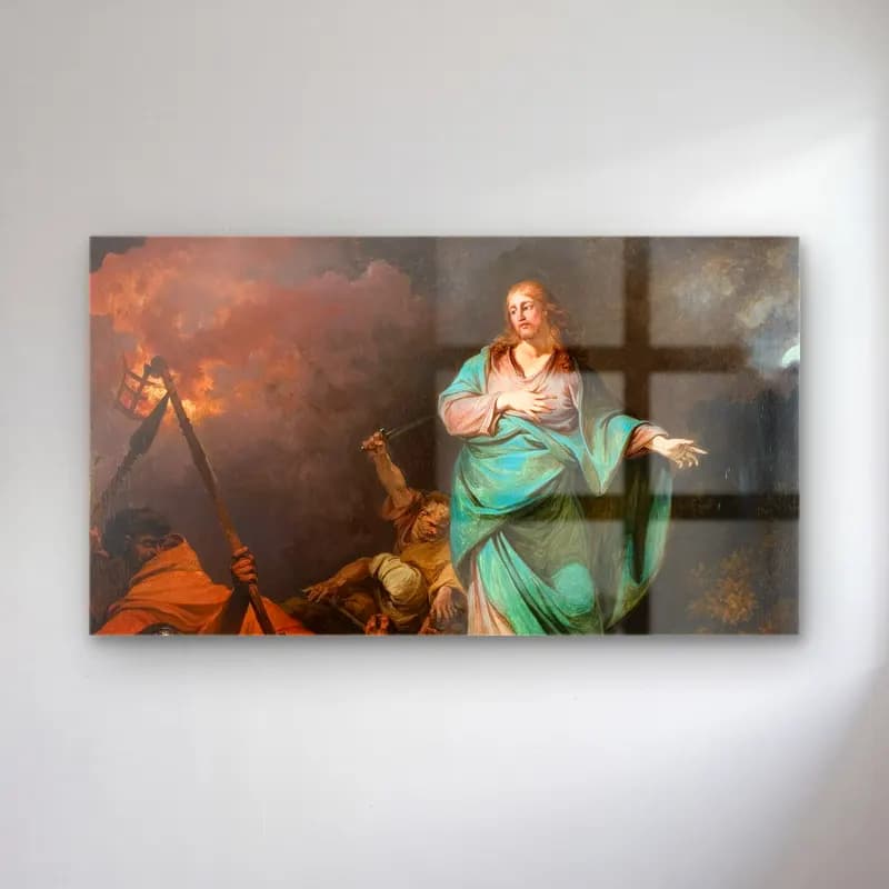 Philip James de Loutherbourg – The Betrayal Of Christ cam tablo — Philip James de Loutherbourg – The Betrayal Of Christ — yağlı boya dini sahne