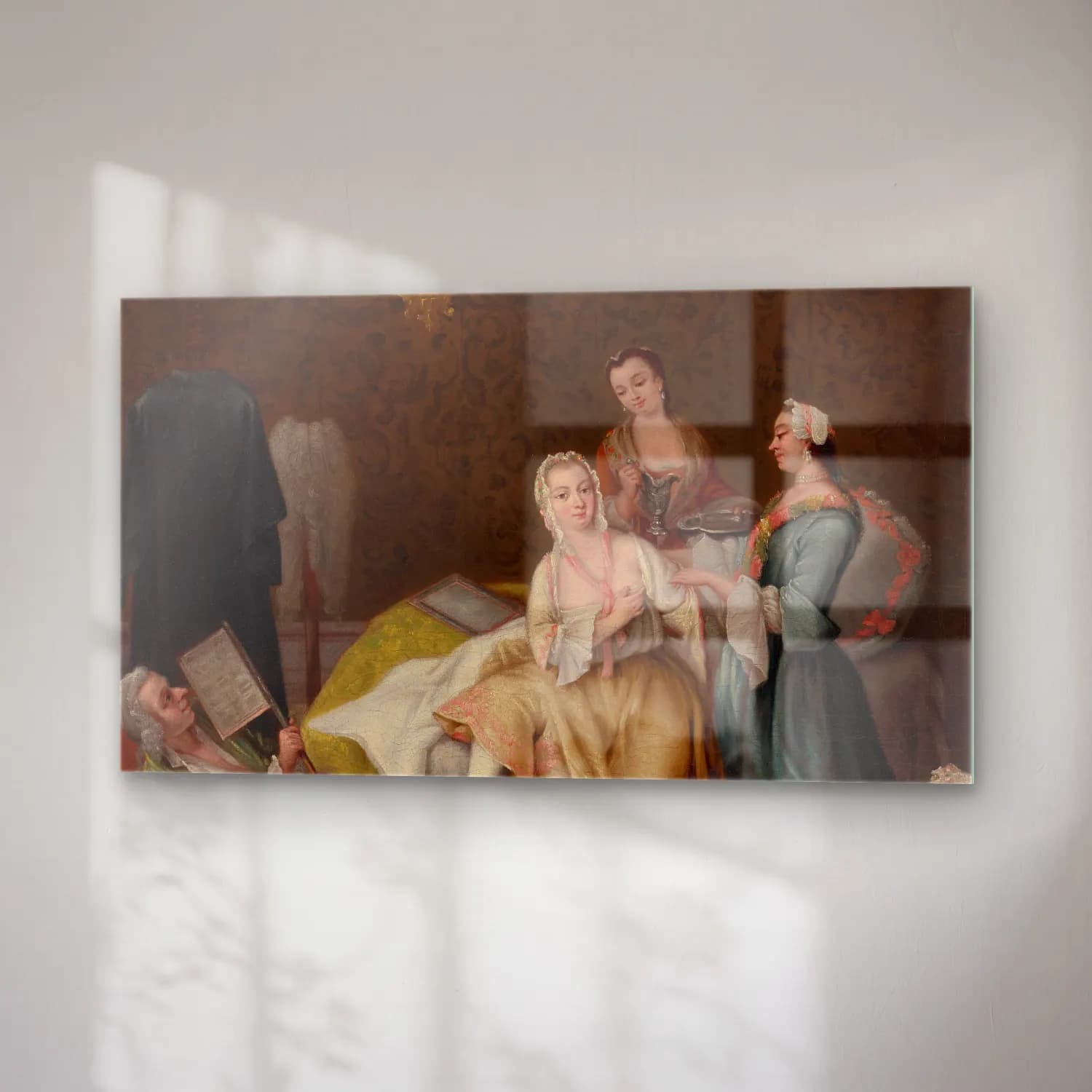 Pietro Longhi – Il risveglio della dama (The waking of the lady) cam tablo — sağ açıdan görünüm