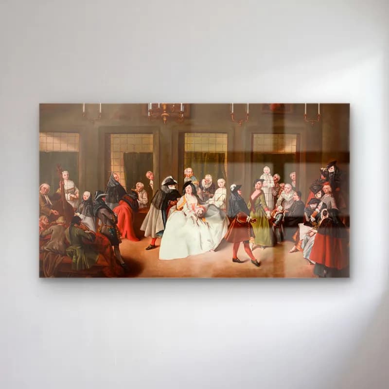 Pietro Longhi – The Convent Parlour (ca. 1760) cam tablo — Pietro Longhi – The Convent Parlour (ca. 1760) — yağlı boya dansçılar