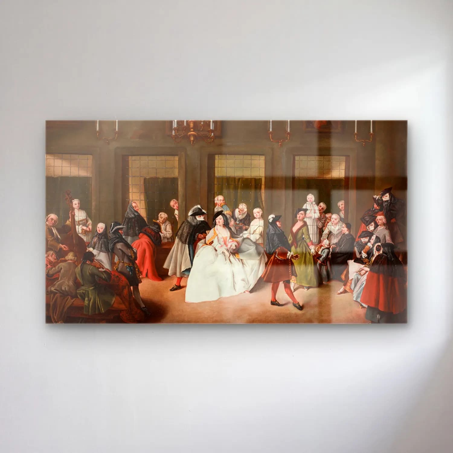 Pietro Longhi – The Convent Parlour (ca. 1760) cam tablo — Pietro Longhi – The Convent Parlour (ca. 1760) — yağlı boya dansçılar
