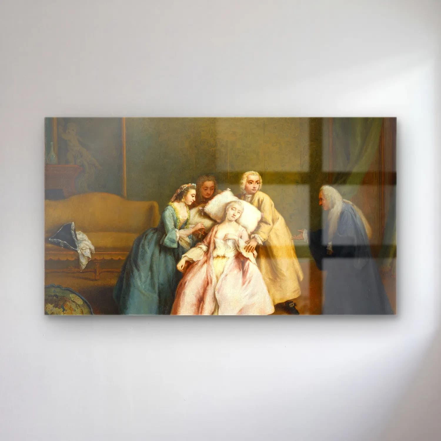 Pietro Longhi – The Faint cam tablo — Pietro Longhi – The Faint — yağlı boya dini sahne