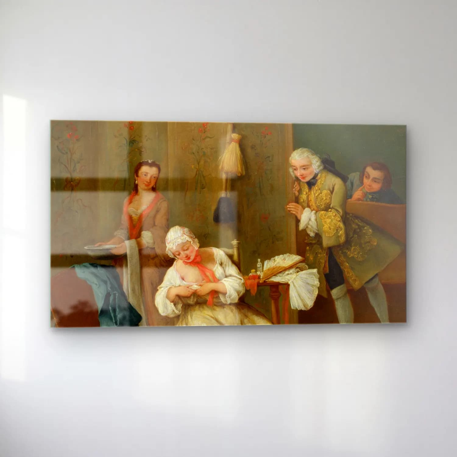 Pietro Longhi – The Quack Doctor (after 1763) cam tablo — sol açıdan görünüm