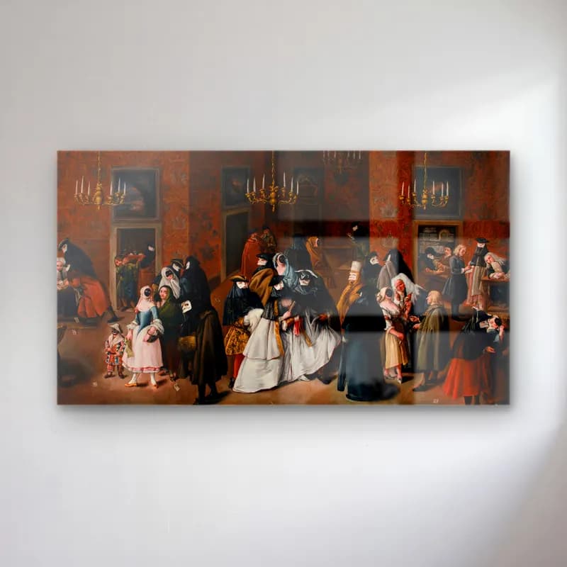 Pietro Longhi – The Ridotto (ca. 1760) cam tablo — Pietro Longhi – The Ridotto (ca. 1760) — yağlı boya dini sahne