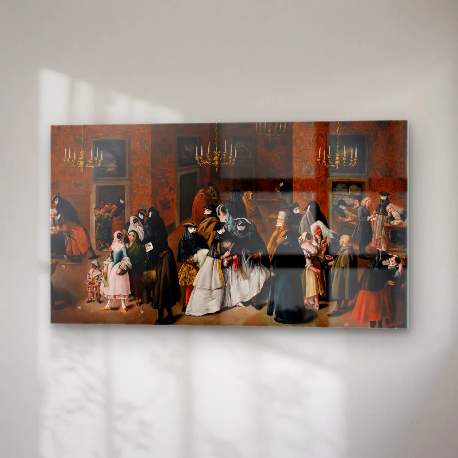 Pietro Longhi – The Ridotto (ca. 1760) cam tablo — sağ açıdan görünüm