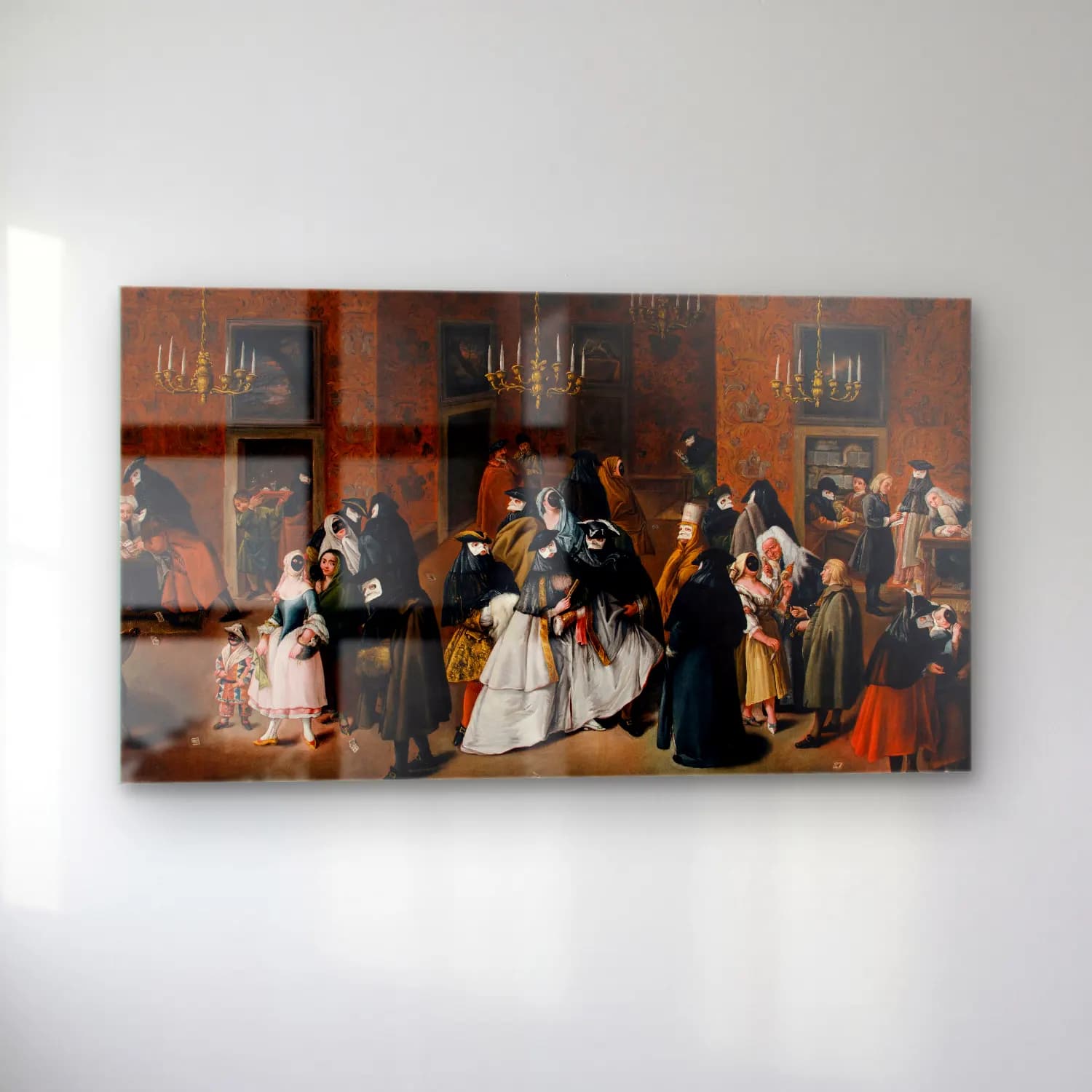 Pietro Longhi – The Ridotto (ca. 1760) cam tablo — sol açıdan görünüm