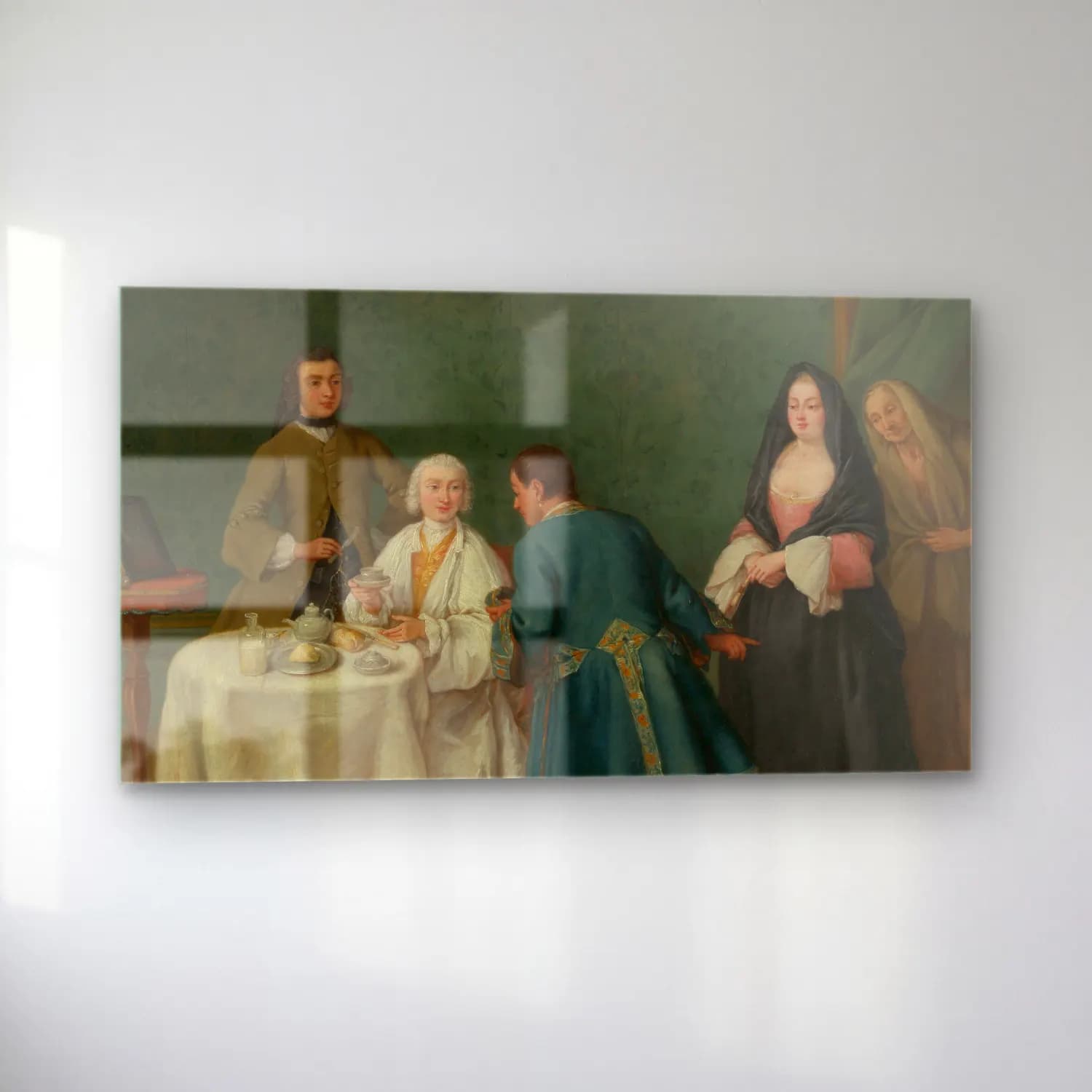 Pietro Longhi – The Temptation cam tablo — sol açıdan görünüm