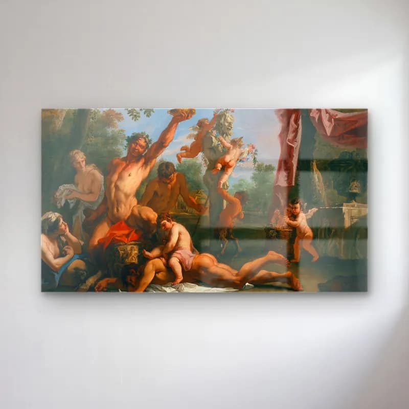 Sebastiano Ricci – A Bacchanal cam tablo — Sebastiano Ricci – A Bacchanal — yağlı boya mitolojik sahne