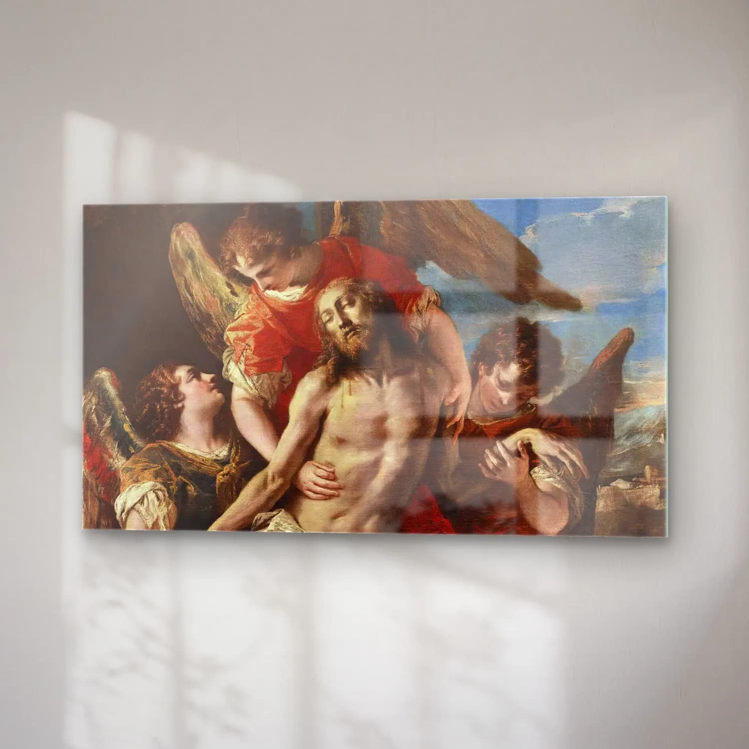Sebastiano Ricci – Christ Mourned By Three Angels cam tablo — sağ açıdan görünüm