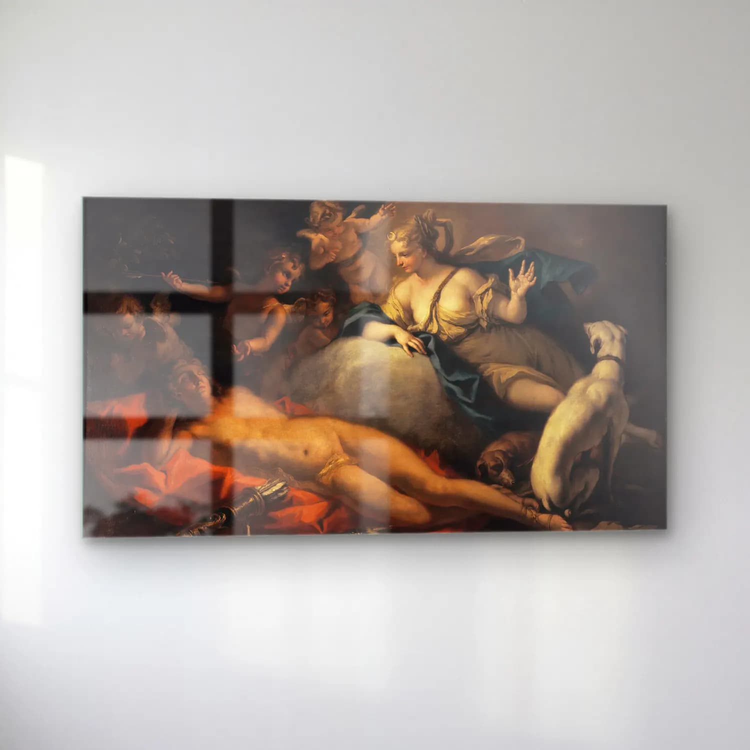 Sebastiano Ricci – Diana and Endymion cam tablo — sol açıdan görünüm