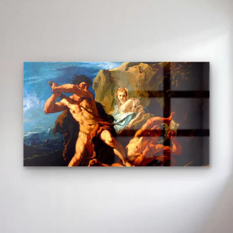 Sebastiano Ricci – Hercules Killing the Centaur Nessus cam tablo — Sebastiano Ricci – Hercules Killing the Centaur Nessus — yağlı boya mitolojik sahne