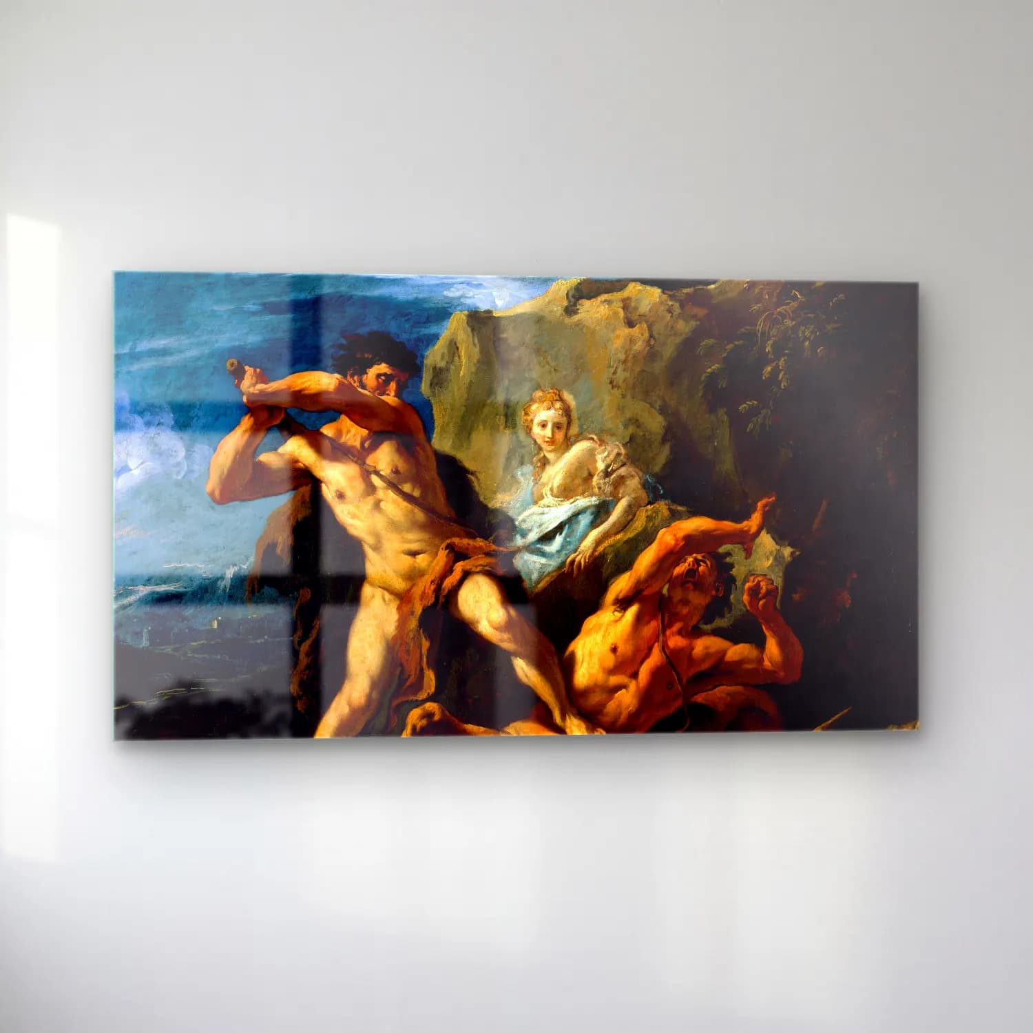 Sebastiano Ricci – Hercules Killing the Centaur Nessus cam tablo — sol açıdan görünüm