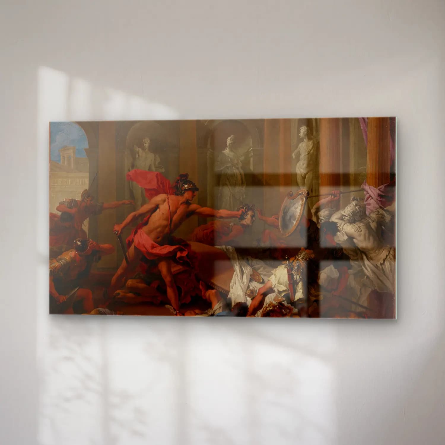 Sebastiano Ricci – Perseus Confronting Phineus With The Head of Medusa cam tablo — sağ açıdan görünüm