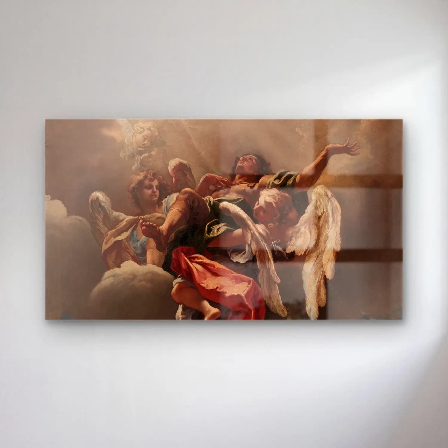 Sebastiano Ricci – Study for ‘An Apotheosis of a Saint’ (for San Bernardino… cam tablo — Sebastiano Ricci – Study for ‘An Apotheosis of a Saint’ (for San Bernardino… — yağlı boya dini sahne