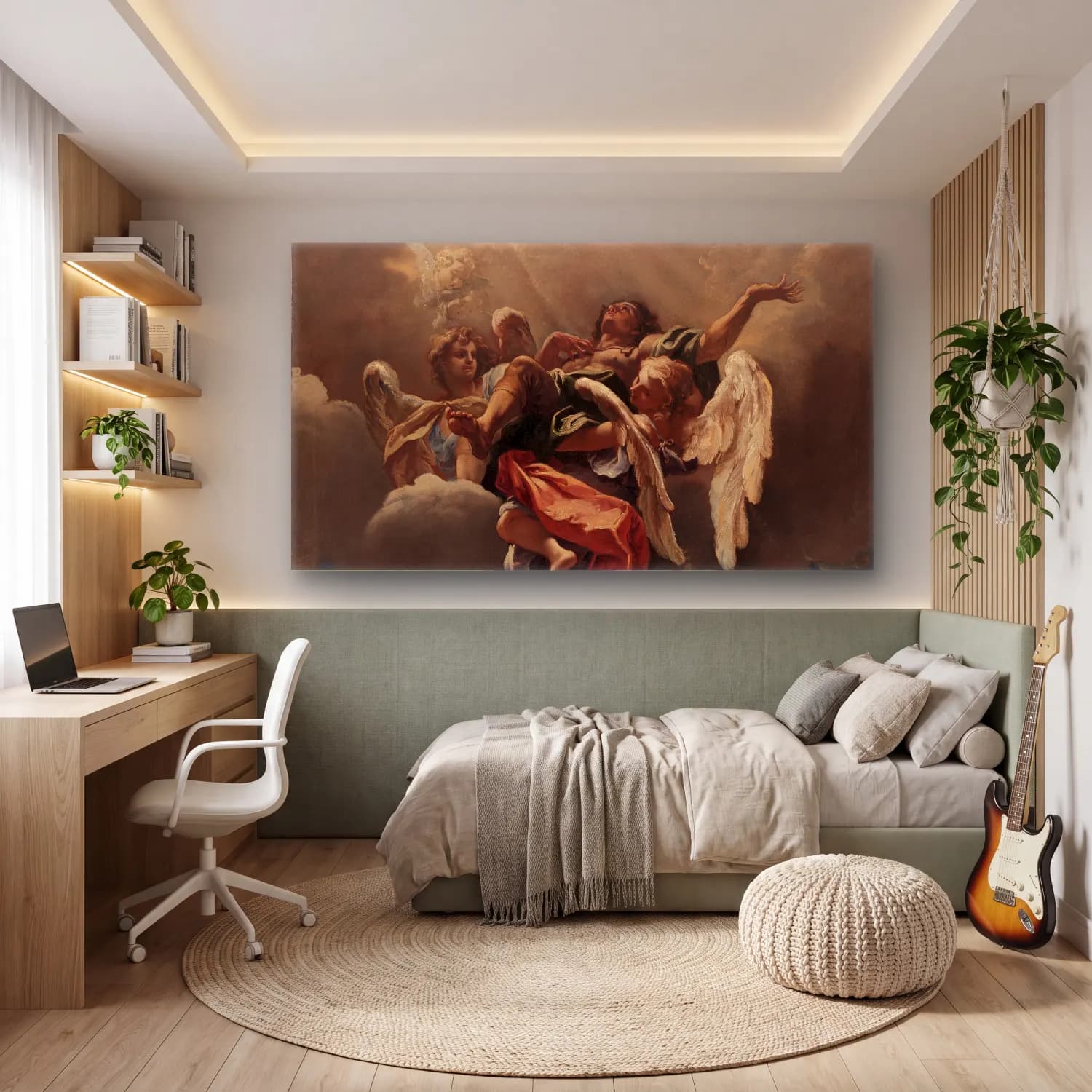 Sebastiano Ricci – Study for ‘An Apotheosis of a Saint’ (for San Bernardino… cam tablo — genç odasında