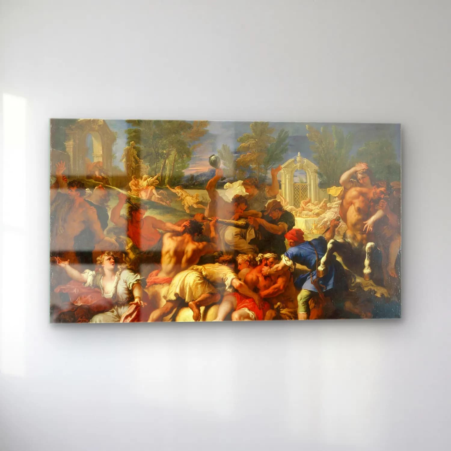 Sebastiano Ricci – The Battle of the Lapiths and Centaurs (circa 1705) cam tablo — sol açıdan görünüm