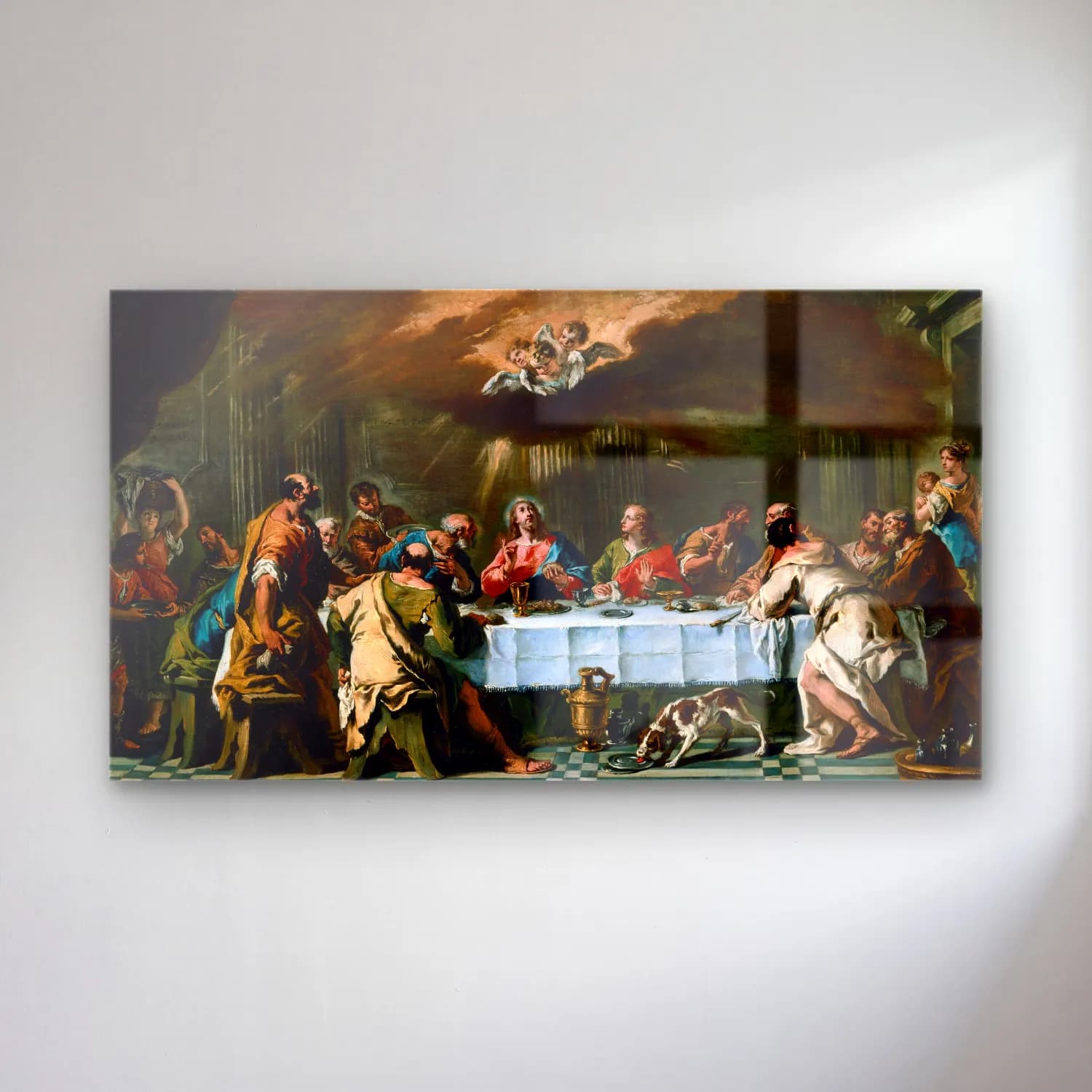Sebastiano Ricci – The Last Supper cam tablo — Sebastiano Ricci – The Last Supper — yağlı boya dini sahne