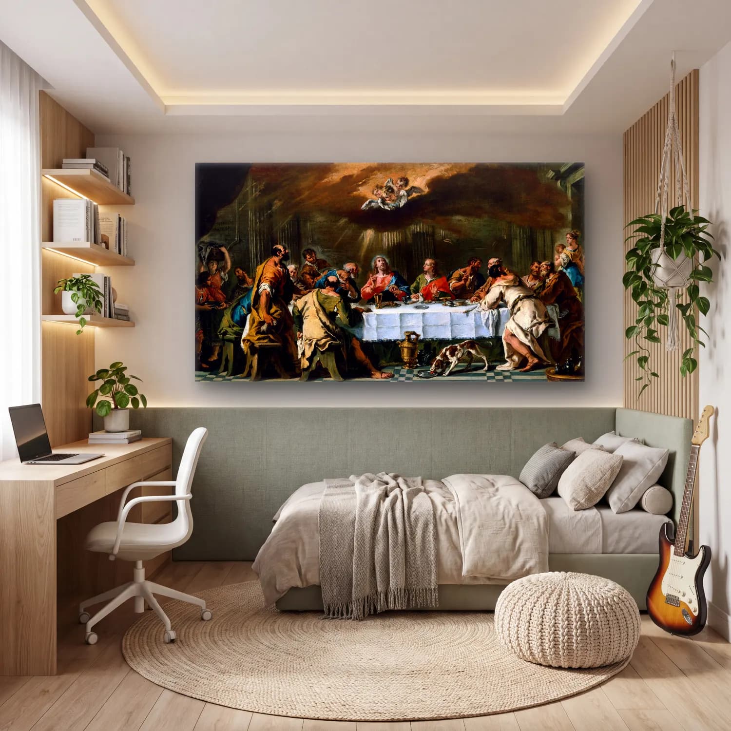 Sebastiano Ricci – The Last Supper cam tablo — genç odasında