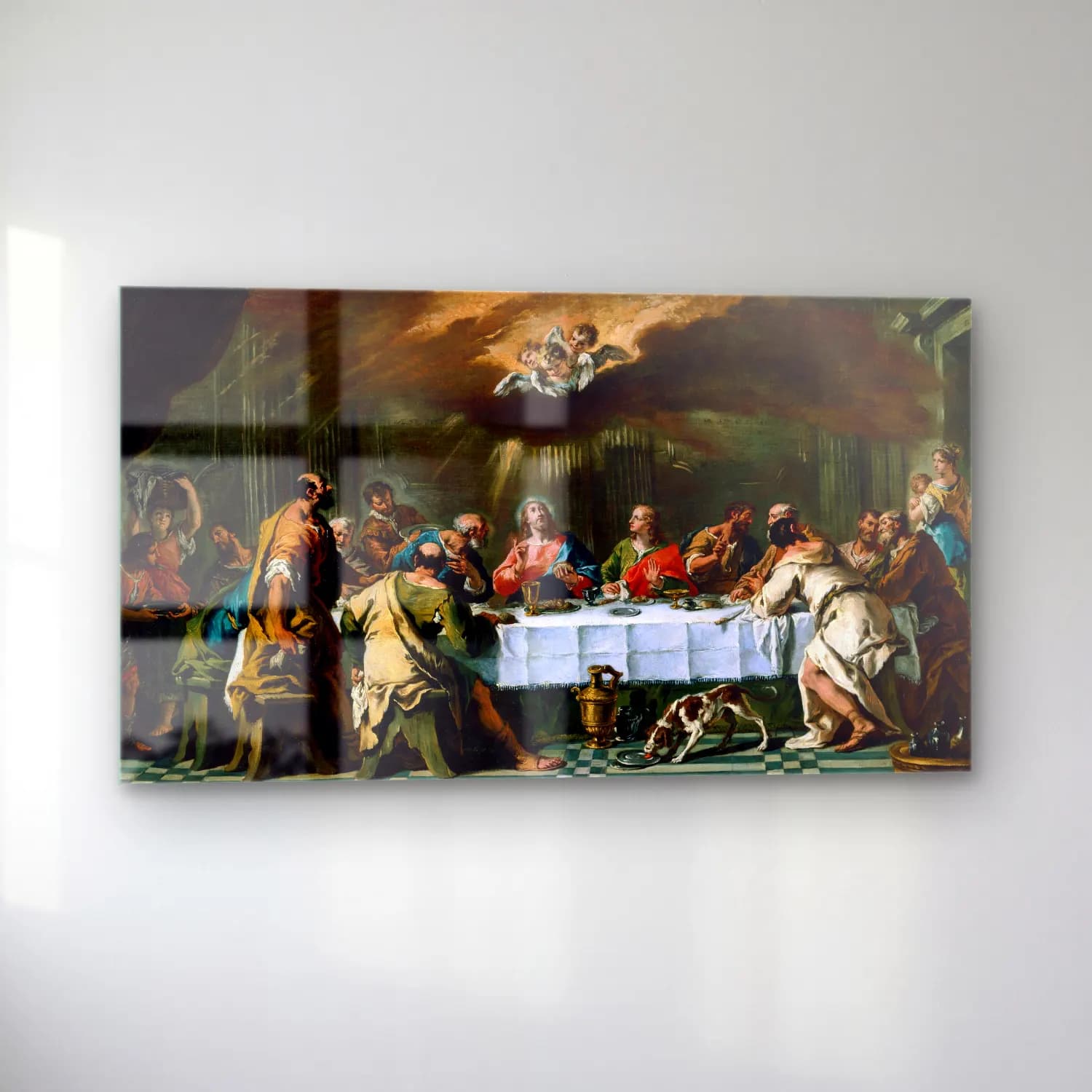 Sebastiano Ricci – The Last Supper cam tablo — sol açıdan görünüm
