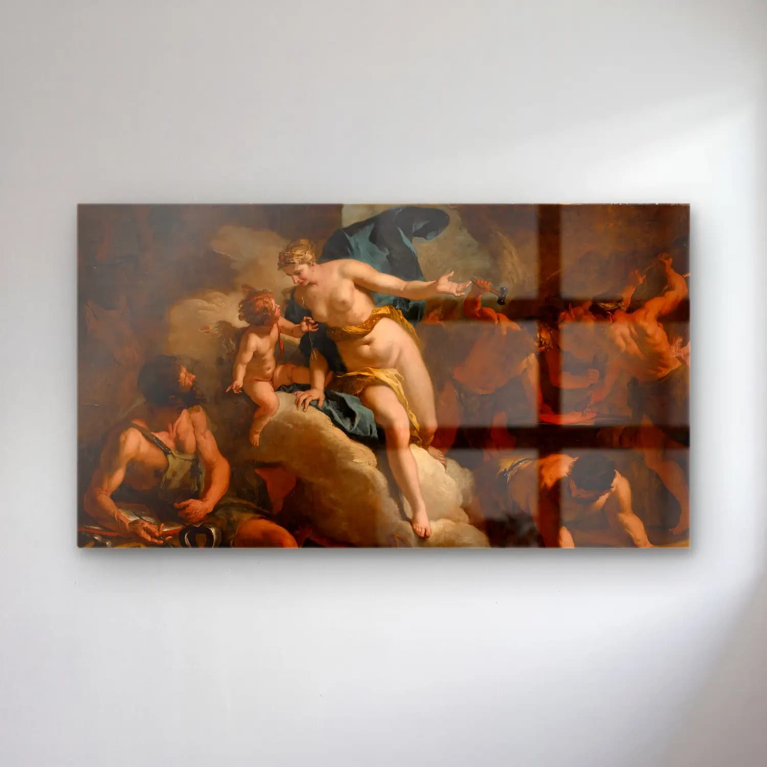 Sebastiano Ricci – Venus In The Forge Of Vulcan cam tablo — Sebastiano Ricci – Venus In The Forge Of Vulcan — yağlı boya mitolojik sahne