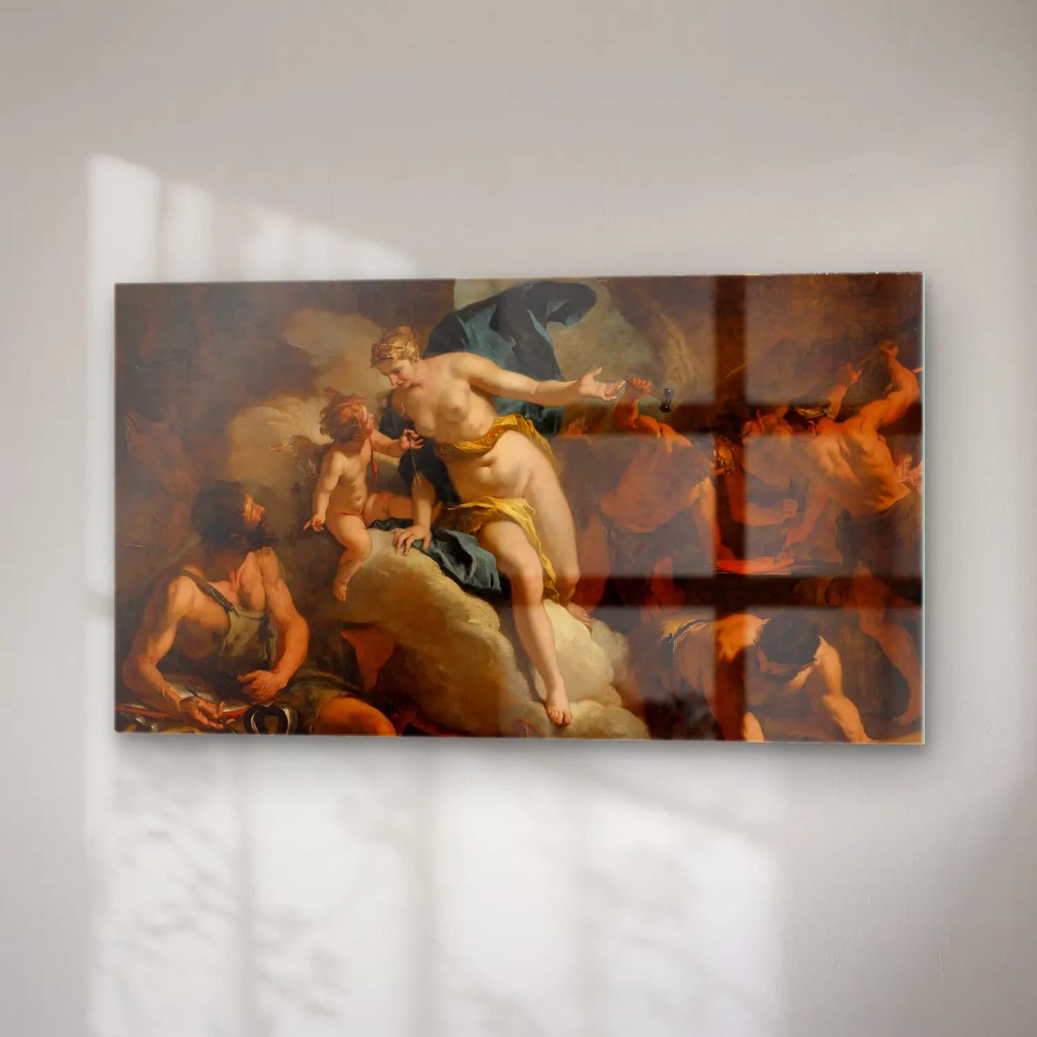 Sebastiano Ricci – Venus In The Forge Of Vulcan cam tablo — sağ açıdan görünüm