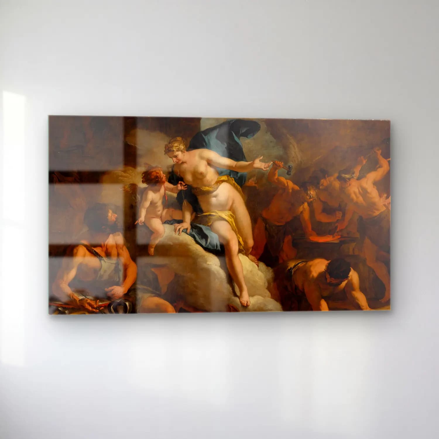 Sebastiano Ricci – Venus In The Forge Of Vulcan cam tablo — sol açıdan görünüm