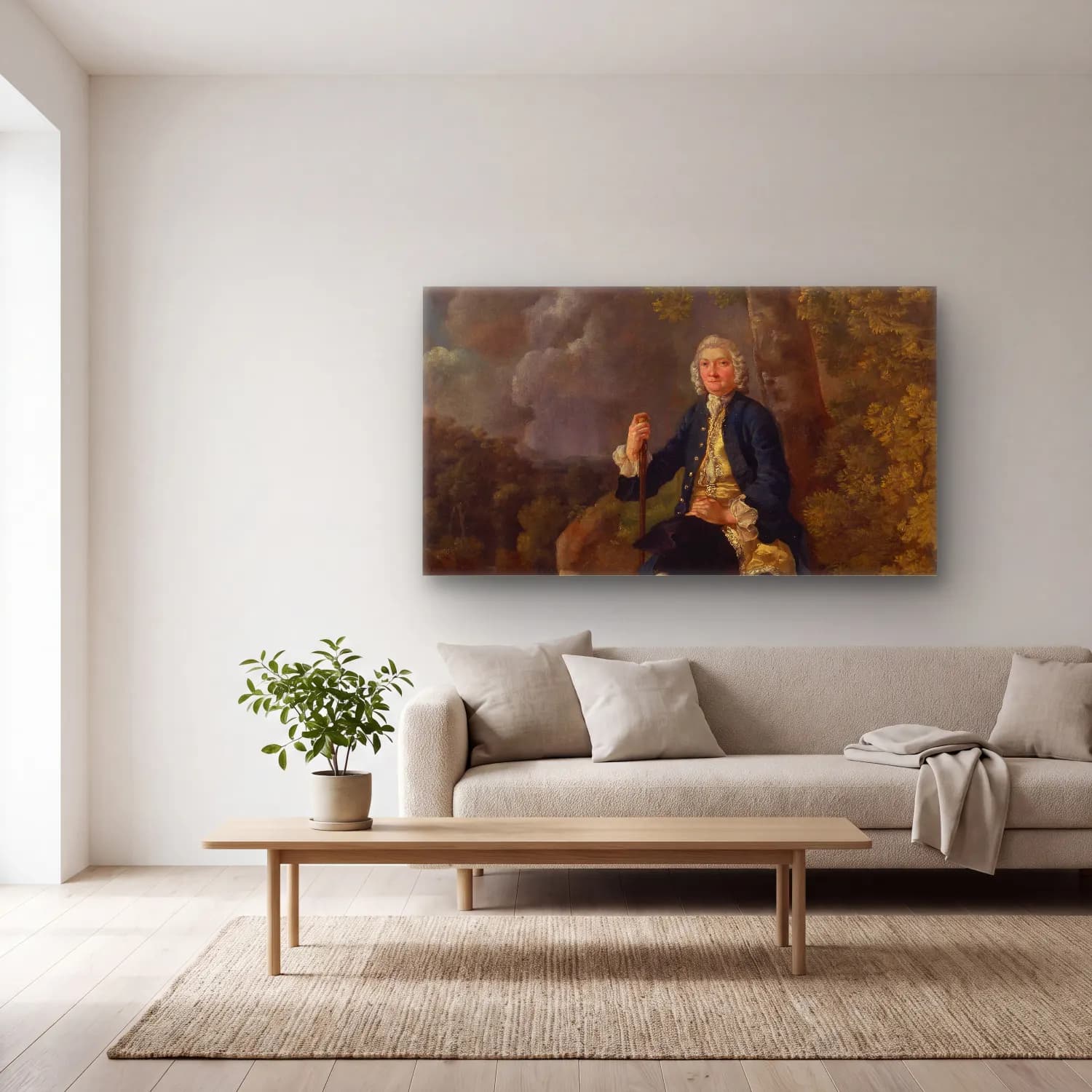 Thomas Gainsborough – Edward Augustus, Duke of Kent cam tablo — açık renk salonda