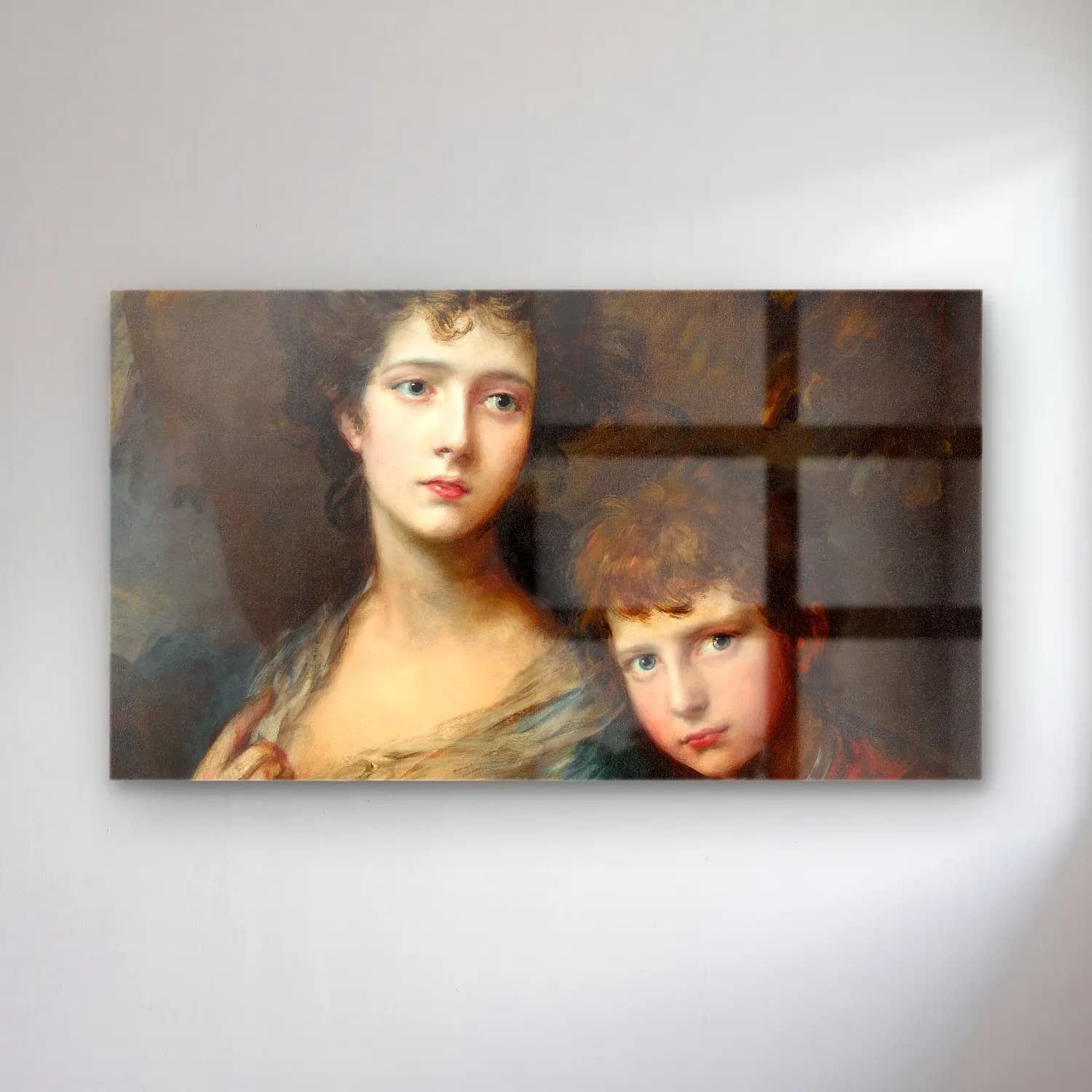 Thomas Gainsborough – Elizabeth And Thomas Linley cam tablo — Thomas Gainsborough – Elizabeth And Thomas Linley — yağlı boya anne ve çocuk