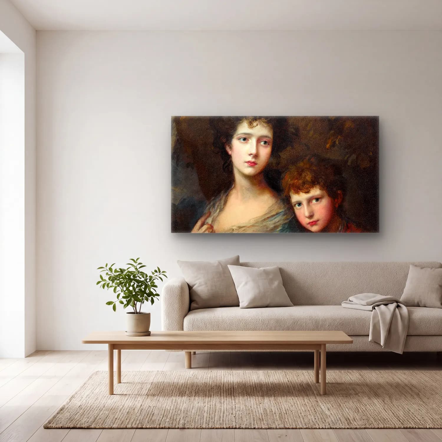 Thomas Gainsborough – Elizabeth And Thomas Linley cam tablo — açık renk salonda
