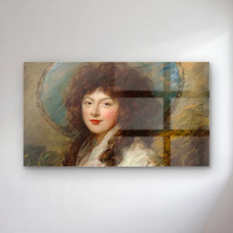 Thomas Gainsborough – Miss Catherine Tatton cam tablo — Thomas Gainsborough – Miss Catherine Tatton — yağlı boya kadın portresi