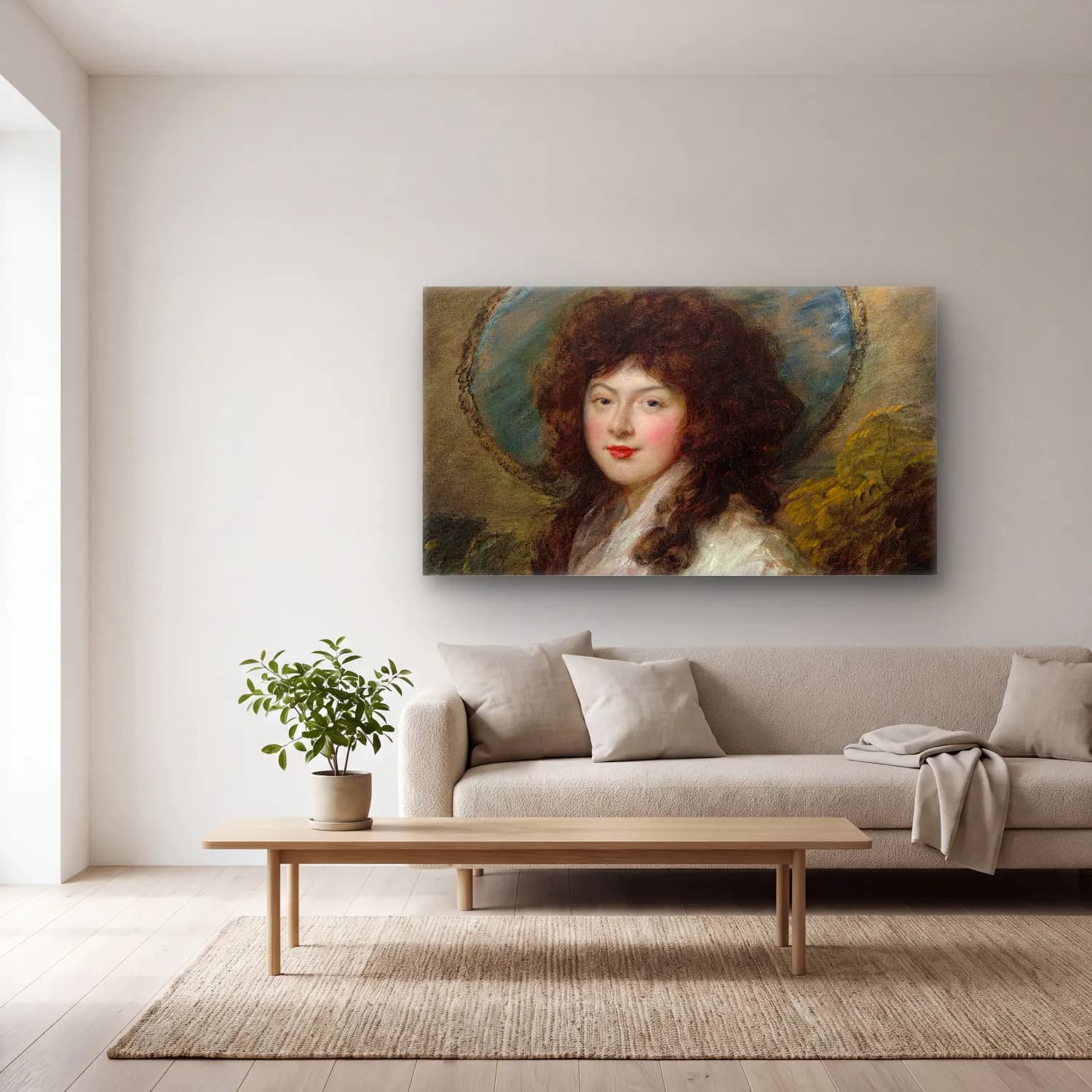 Thomas Gainsborough – Miss Catherine Tatton cam tablo — açık renk salonda