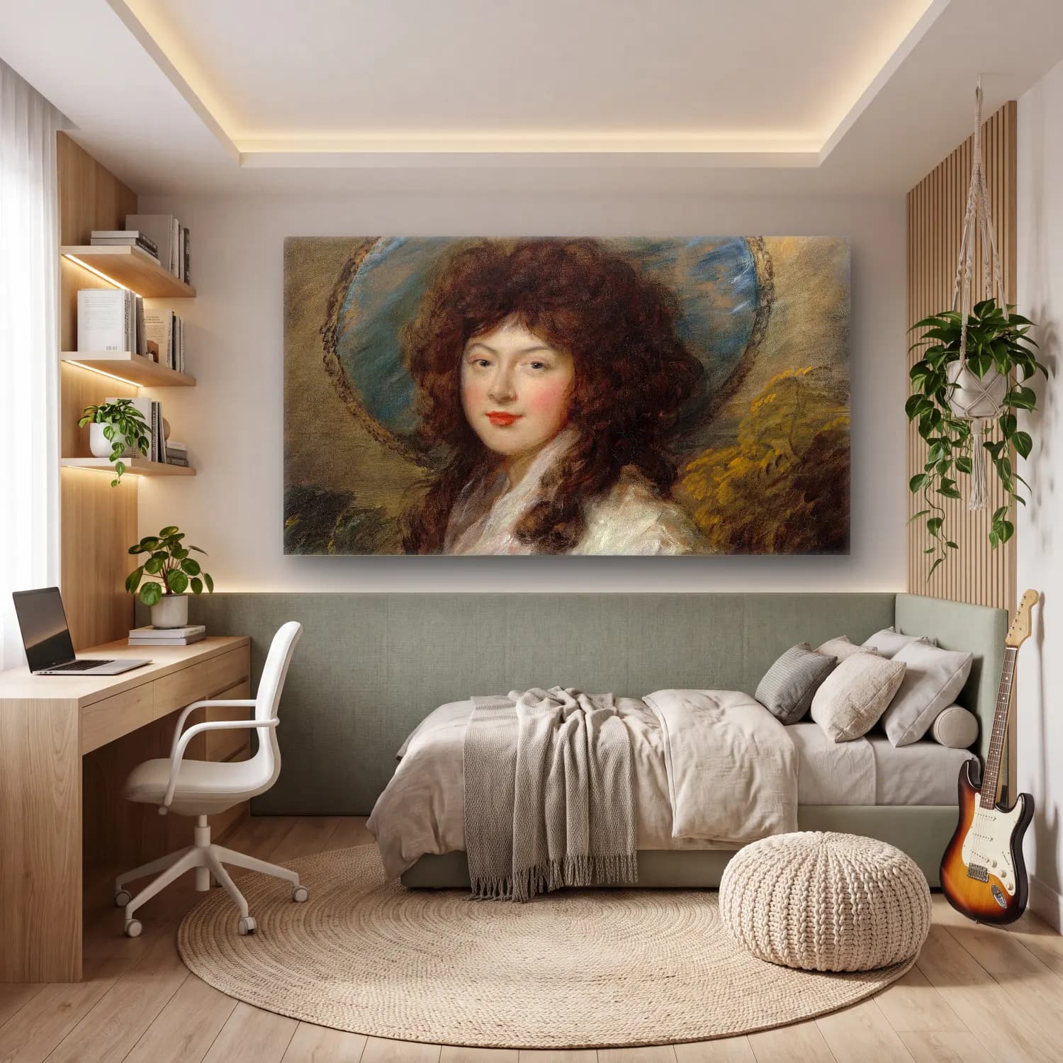 Thomas Gainsborough – Miss Catherine Tatton cam tablo — genç odasında