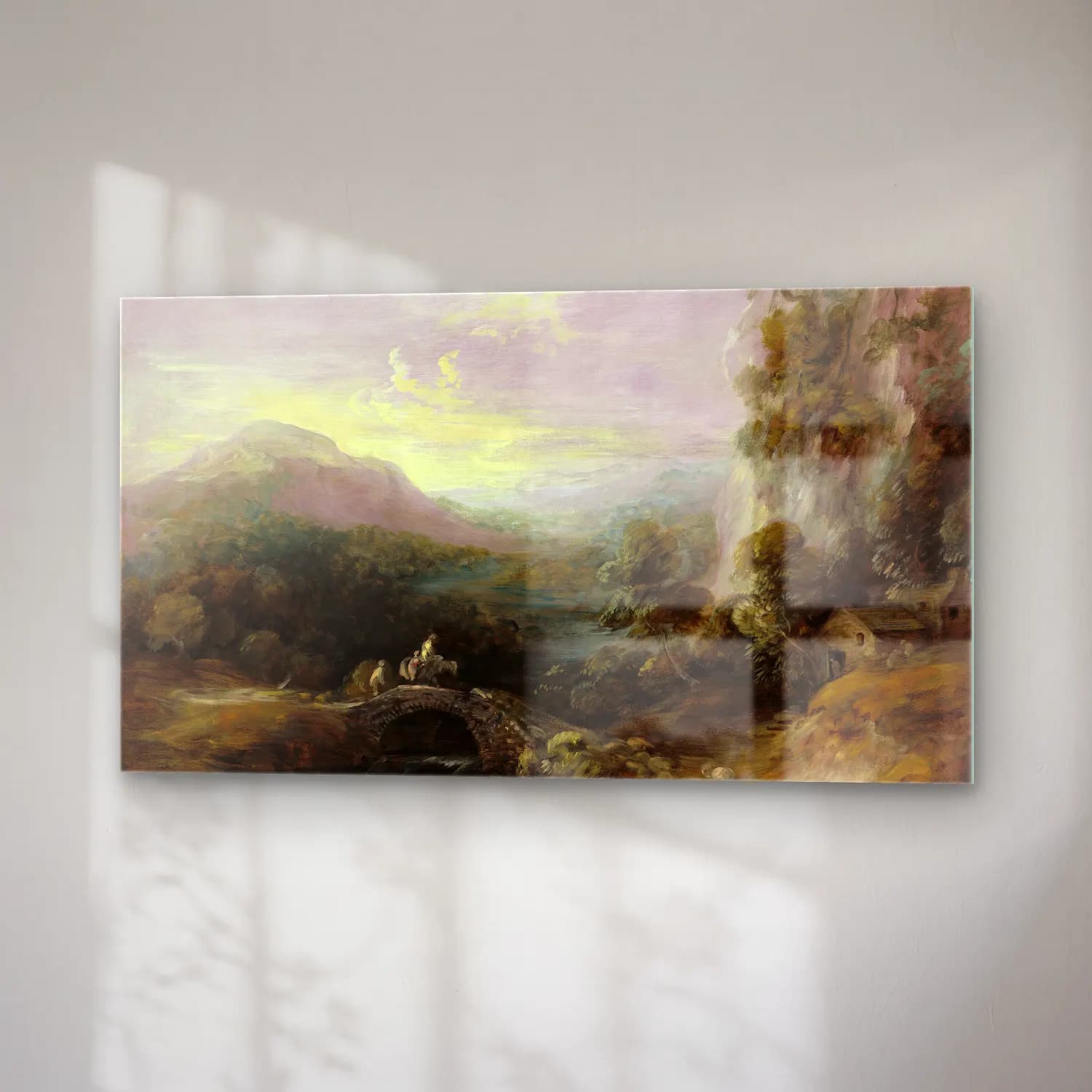 Thomas Gainsborough – Mountain Landscape with Bridge cam tablo — sağ açıdan görünüm