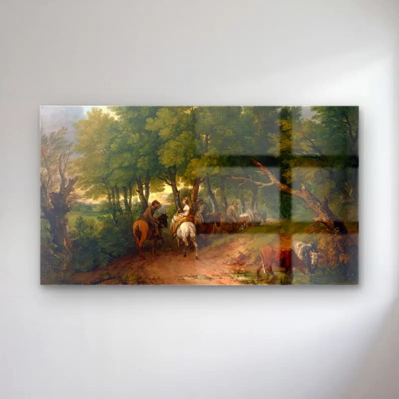 Thomas Gainsborough – Road from Market cam tablo — Thomas Gainsborough – Road from Market — yağlı boya atlı