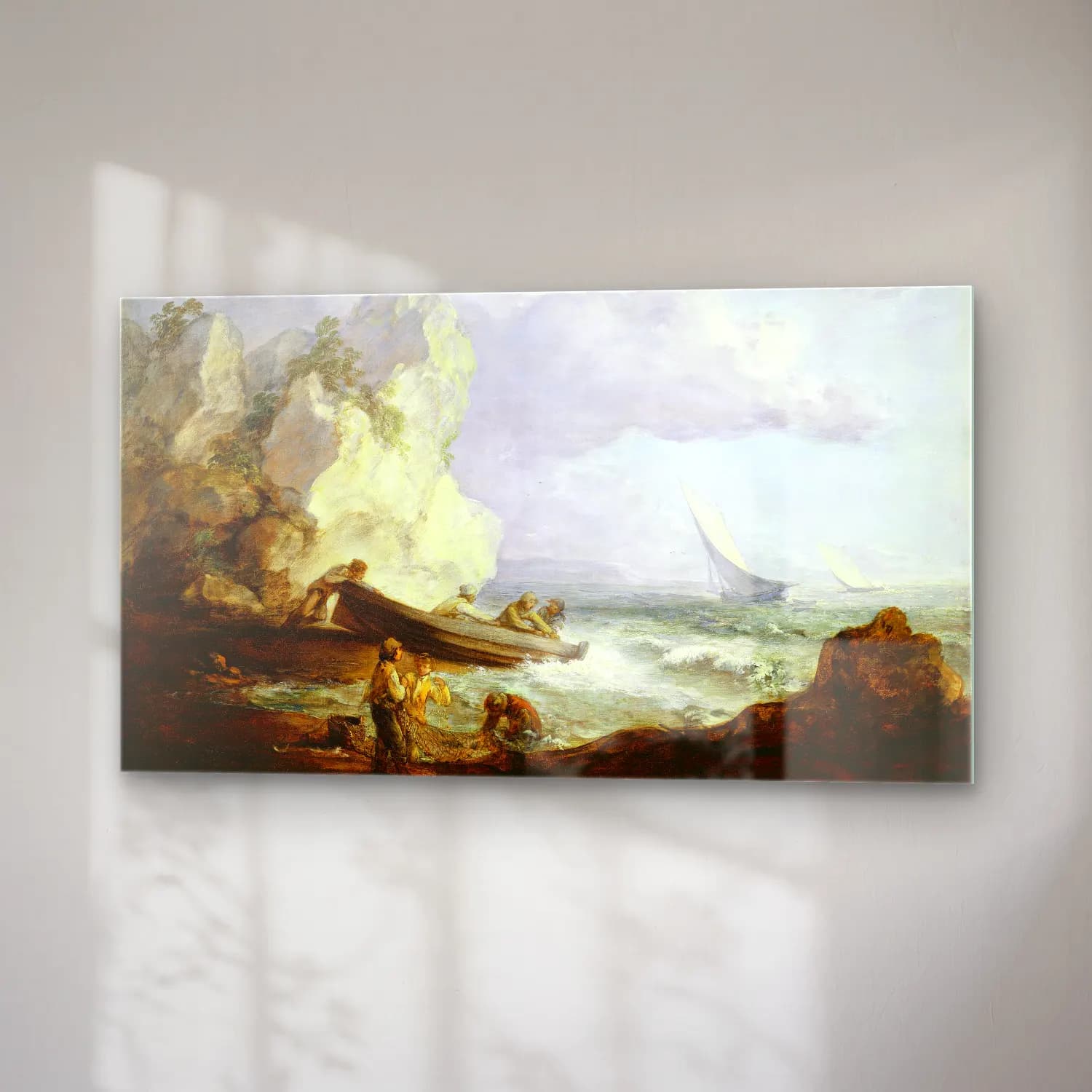Thomas Gainsborough – Seashore with Fishermen cam tablo — sağ açıdan görünüm