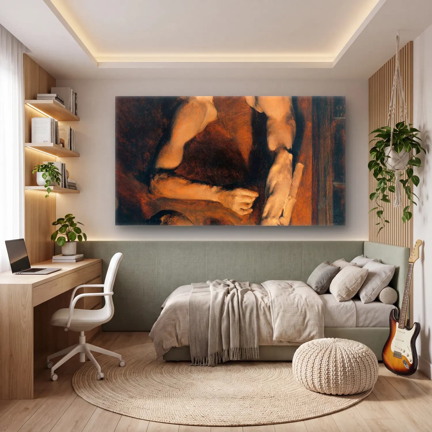 Adolph von Menzel – Studio Wall cam tablo — genç odasında
