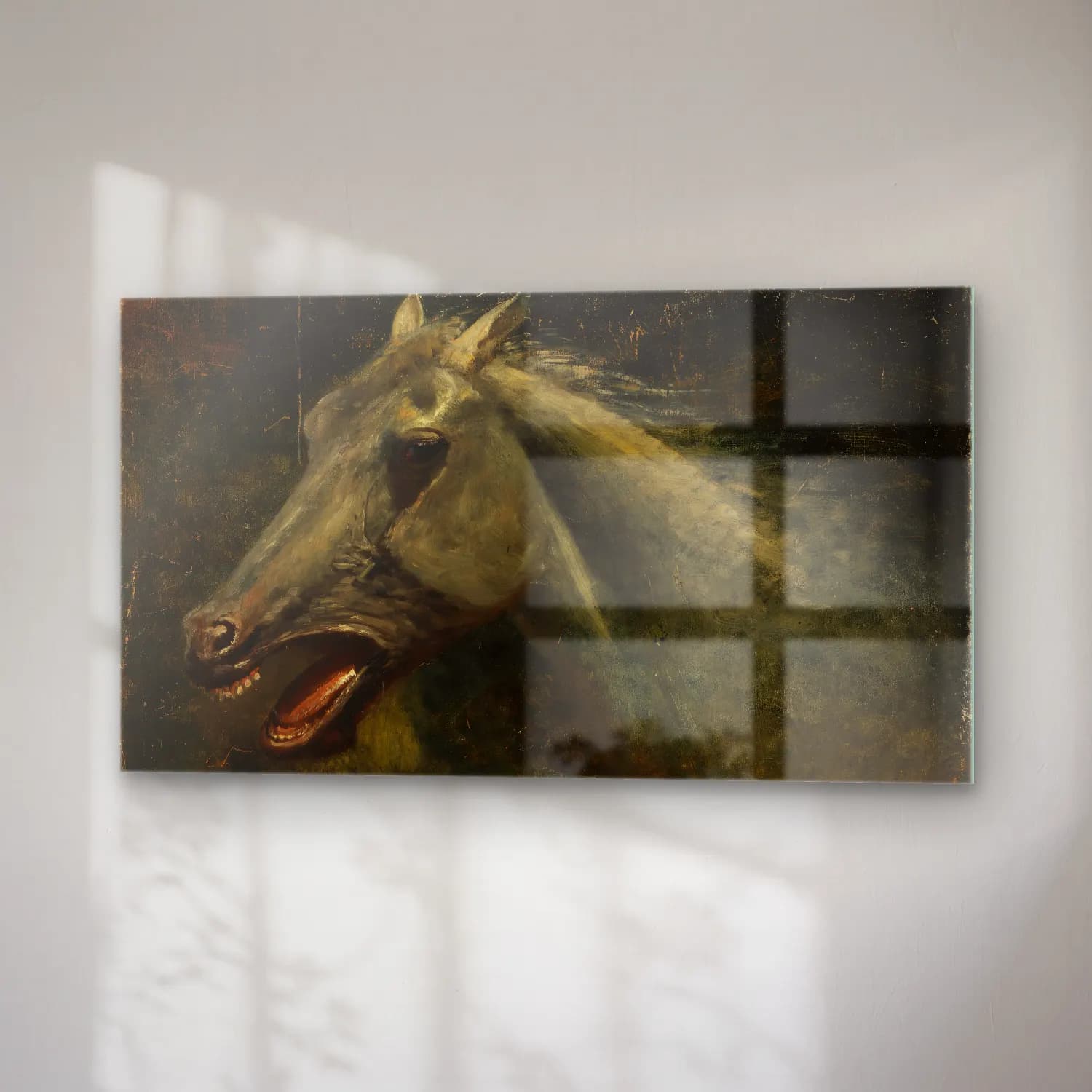 Albert Bierstadt – A Wild Stallion (an original oil sketch for ‘The Last of… cam tablo — sağ açıdan görünüm