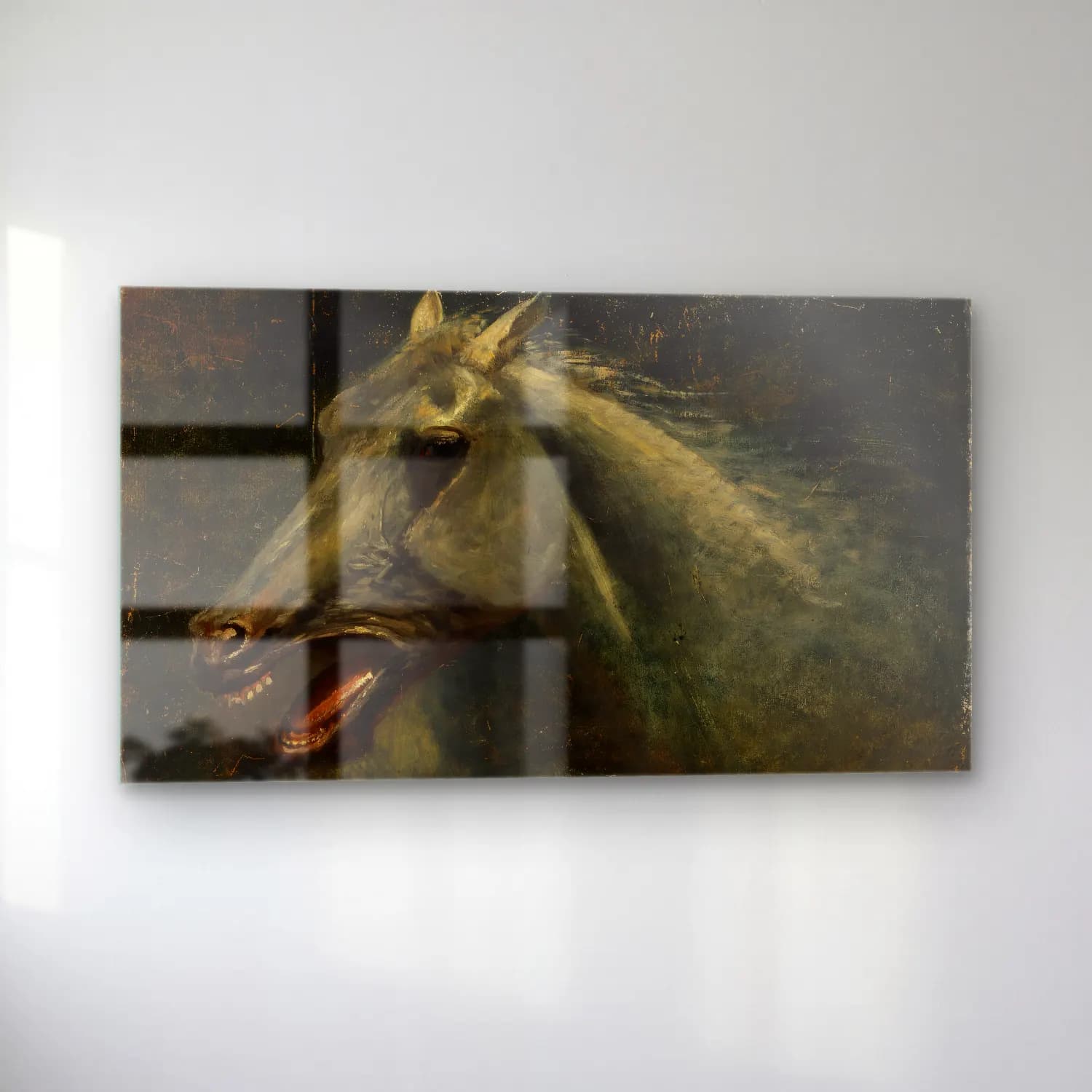 Albert Bierstadt – A Wild Stallion (an original oil sketch for ‘The Last of… cam tablo — sol açıdan görünüm