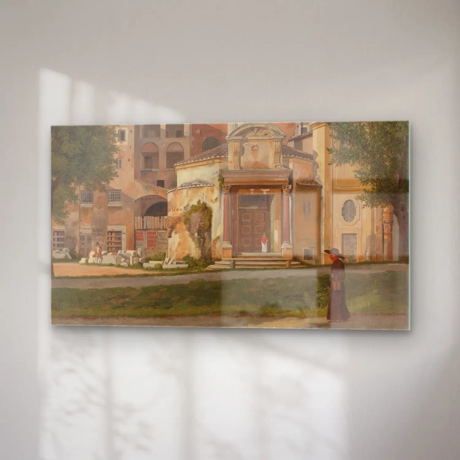 Christoffer Wilhelm Eckersberg – A Section of the Via Sacra, Rome (ca. 1814–15) cam tablo — sağ açıdan görünüm