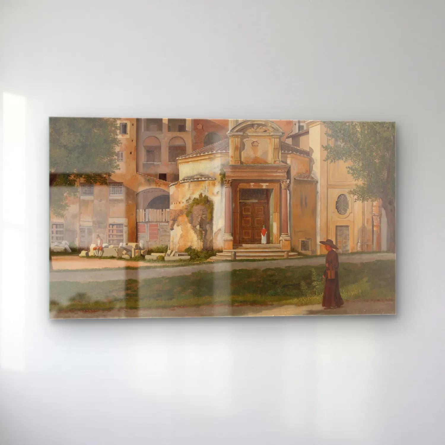 Christoffer Wilhelm Eckersberg – A Section of the Via Sacra, Rome (ca. 1814–15) cam tablo — sol açıdan görünüm