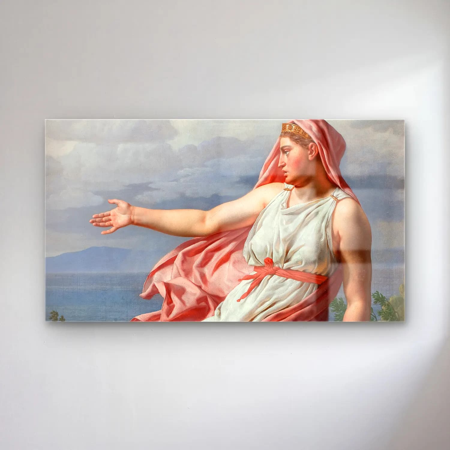 Christoffer Wilhelm Eckersberg – Alcyone’s Farewell to her Husband cam tablo — Christoffer Wilhelm Eckersberg – Alcyone’s Farewell to her Husband — yağlı boya mitolojik sahne